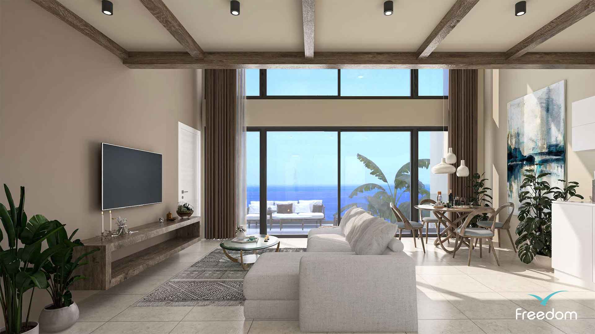 Malibu property livingroom seaview